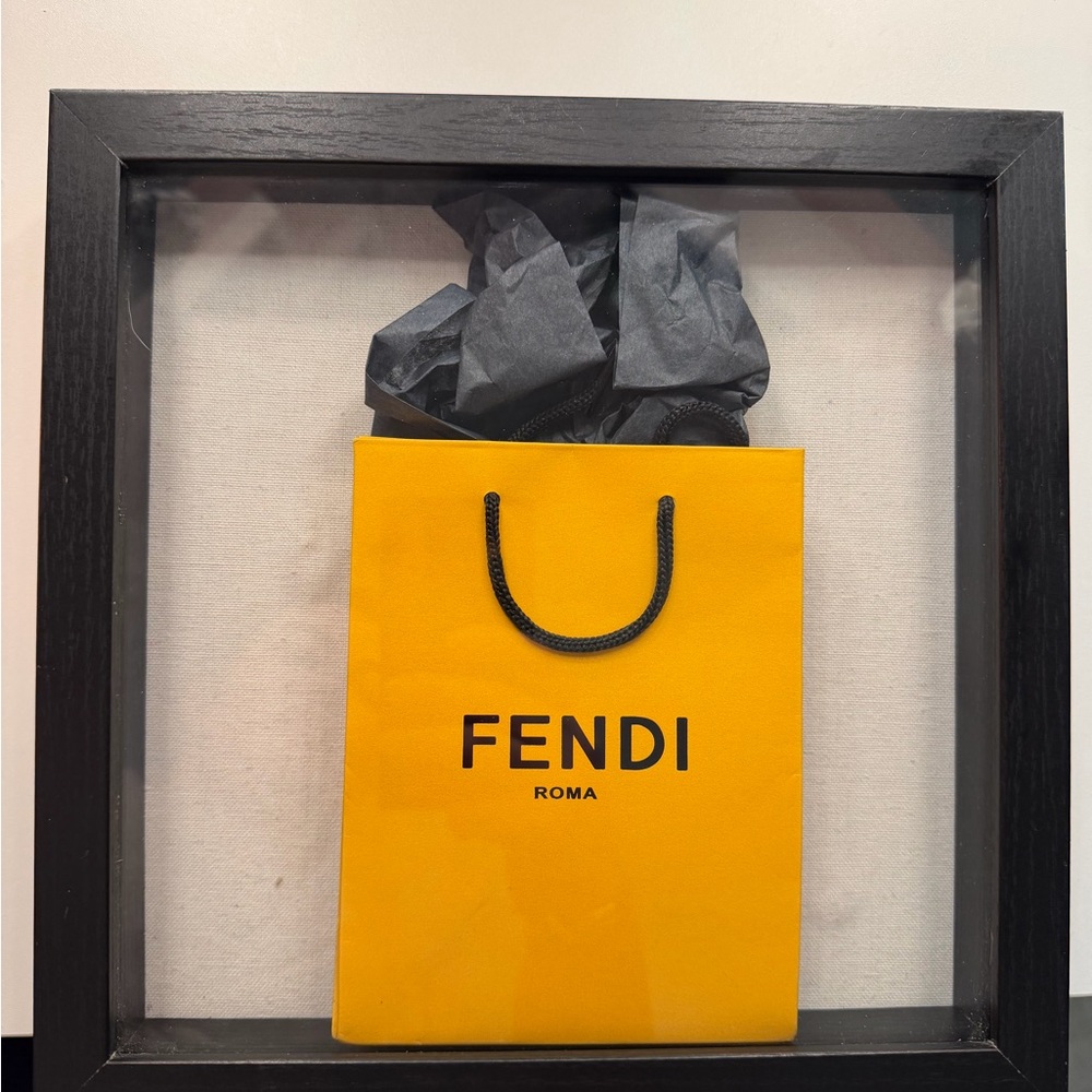 Fendi Yellow Bag in Black Frame